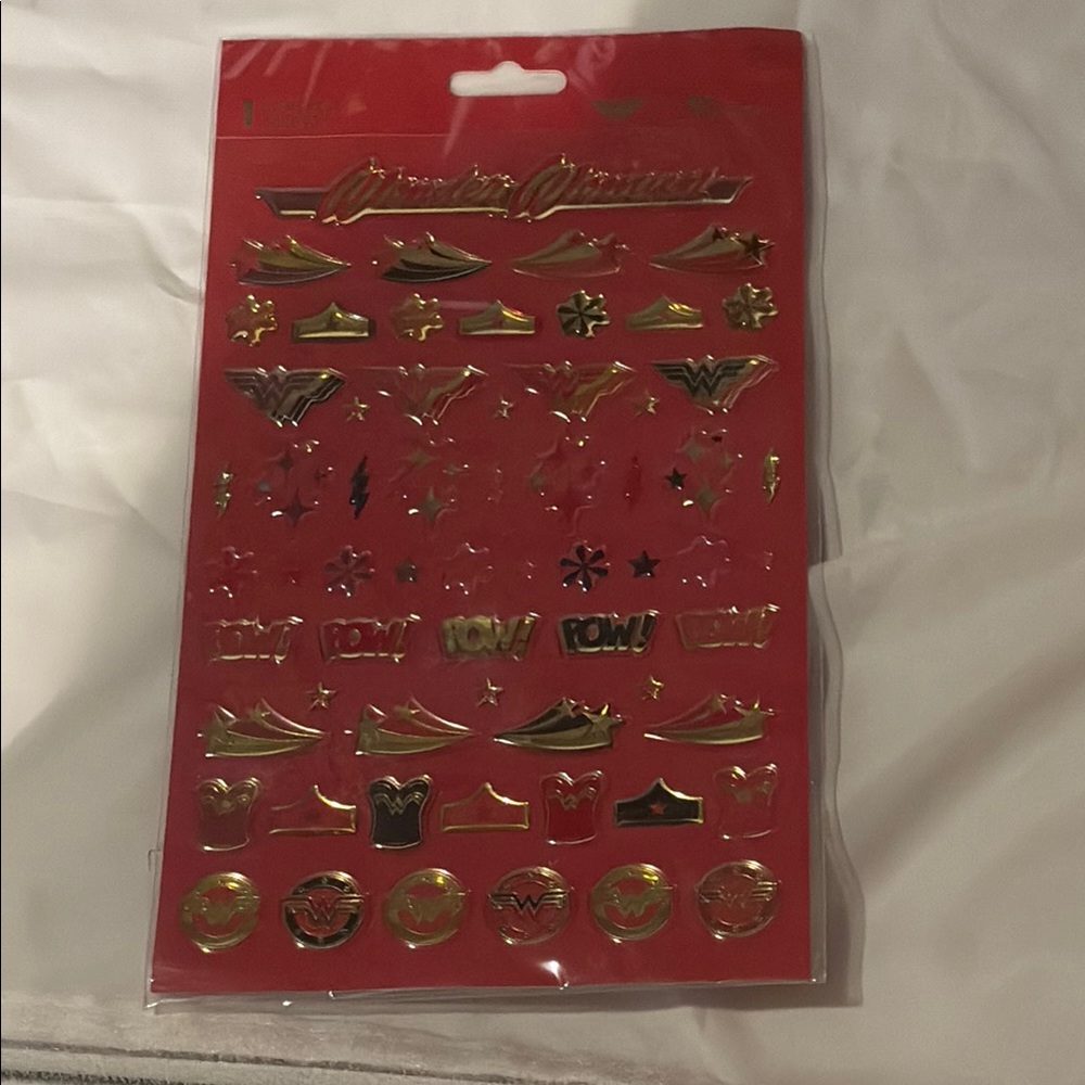 RARE Erin Condren x Wonder Woman Sticker Set - Red & Gold Foil - Retired